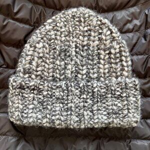🦋2for$24 Like New Madewell Wool Knit Winter Beanie/Hat/Toque Black and White